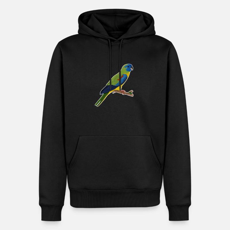 conception d'oiseau perruche jz.birds - Sweat à capuche Premium bio Homme - noir