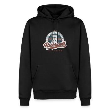 Ruhrpott - Auf Kohle Geboren - Männer Premium Bio Hoodie - Schwarz - Vorne - Nico (187cm)