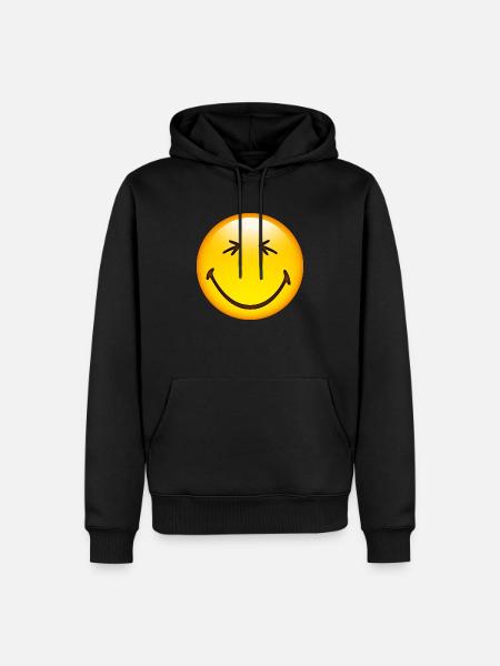 Smiley Happy - Men’s Premium Organic Hoodie - black