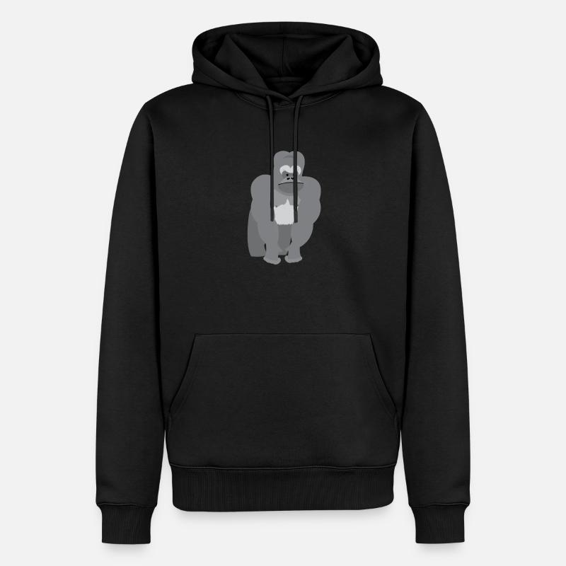 Großaffe Ridgeback Gorilla - Männer Premium Bio Hoodie - Schwarz