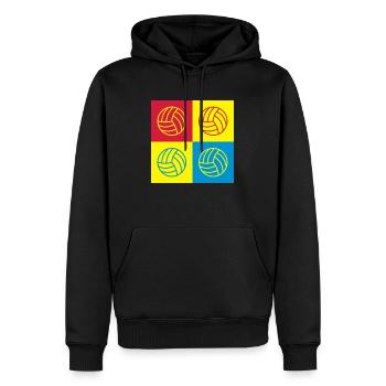 Volleyball - Volley Ball - Volley-Ball - Sport - Sweat à capuche Premium bio Homme - noir - Devant - Nico (187cm)