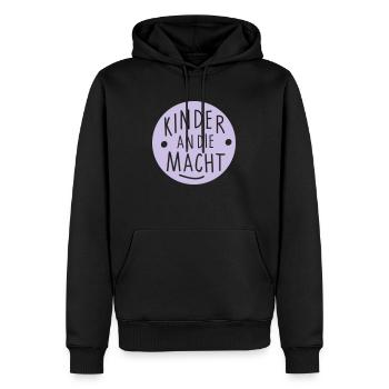 Kinder an die Macht - Männer Premium Bio Hoodie - Schwarz - Vorne - Nico (187cm)