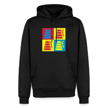 Xylophon xylophonist Musik Musiker Musikerin - Männer Premium Bio Hoodie - Schwarz - Vorne - Nico (187cm)
