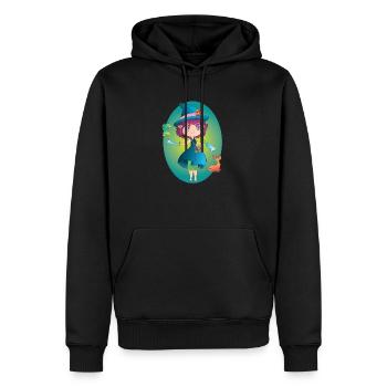 Sorcière d'eau - Sweat à capuche Premium bio Homme - noir - Devant - Nico (187cm)