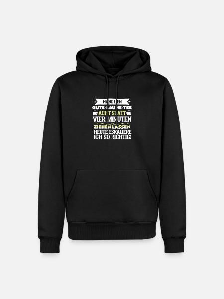 Eskalierender Gute Laune Tee - Männer Premium Bio Hoodie - Schwarz