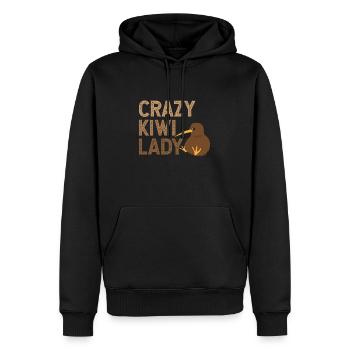 Nouvelle-Zélande Crazy Kiwi Lady Drôle idée de cadeau - Sweat à capuche Premium bio Homme - noir - Devant - Nico (187cm)
