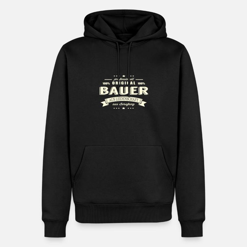 Bauer aus Leidenschaft - Männer Premium Bio Hoodie - Schwarz