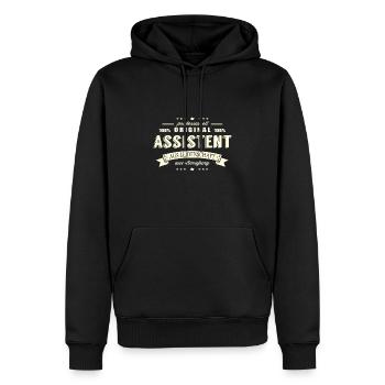 Assistent aus Leidenschaft - Männer Premium Bio Hoodie - Schwarz - Vorne - Nico (187cm)