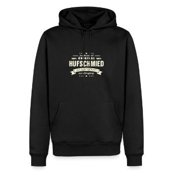 Hufschmied aus Leidenschaft - Männer Premium Bio Hoodie - Schwarz - Vorne - Nico (187cm)