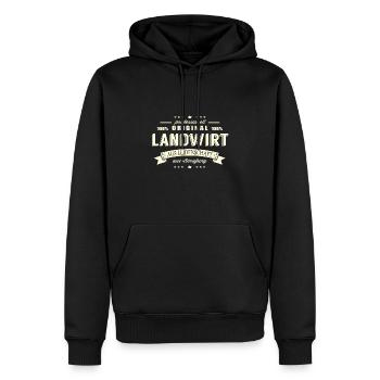 Landwirt aus Leidenschaft - Männer Premium Bio Hoodie - Schwarz - Vorne - Nico (187cm)