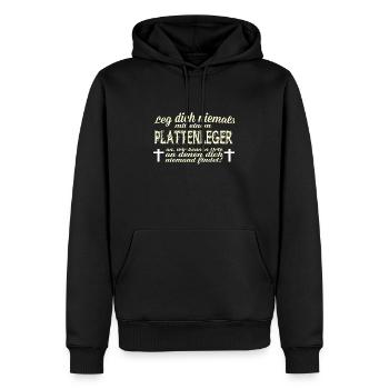 Plattenleger Mord - Männer Premium Bio Hoodie - Schwarz - Vorne - Nico (187cm)