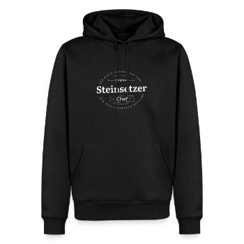 Beruf Steinsetzer - Männer Premium Bio Hoodie - Schwarz - Vorne - Nico (187cm)