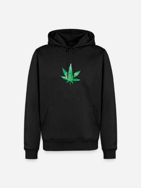 leaf weed - Männer Premium Bio Hoodie - Schwarz