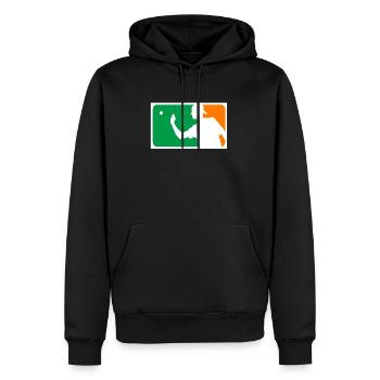 beerpong - Sweat à capuche Premium bio Homme - noir - Devant - Nico (187cm)