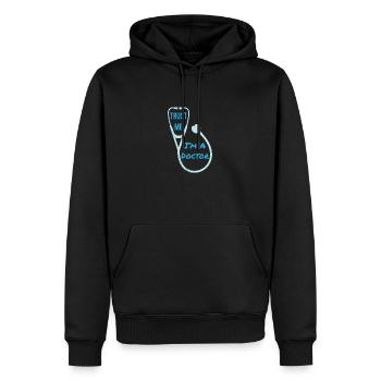 Arzt Trust me Im a doctor Lustige Geschenkidee - Männer Premium Bio Hoodie - Schwarz - Vorne - Nico (187cm)