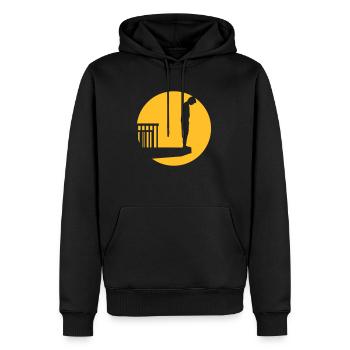 Piscine plongée tour garçon - Sweat à capuche Premium bio Homme - noir - Devant - Nico (187cm)