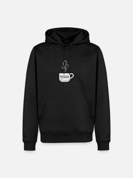 Hygge kaffe varm sjov gaveide - Herre Premium økologisk hoodie - sort