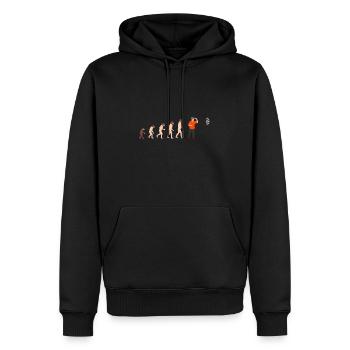 Human Evolution Darts Player Idée cadeau drôle - Sweat à capuche Premium bio Homme - noir - Devant - Nico (187cm)