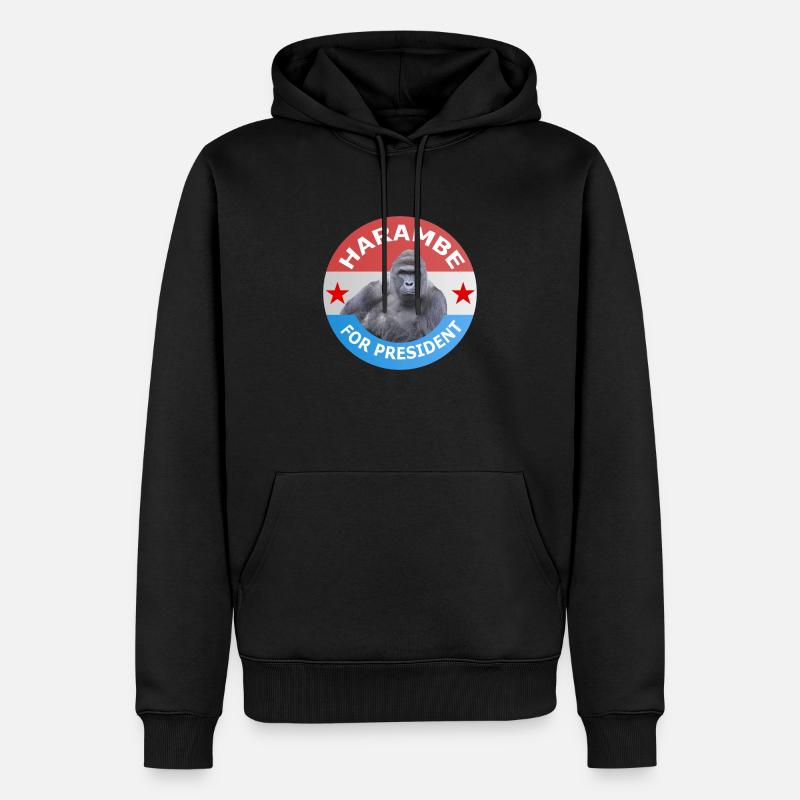 harambe - Sweat à capuche Premium bio Homme - noir