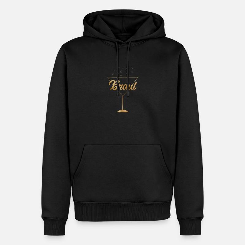 (braut_gold_) - Männer Premium Bio Hoodie - Schwarz