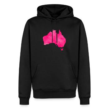 australia pink country - Männer Premium Bio Hoodie - Schwarz - Vorne - Nico (187cm)