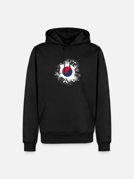 splat korea - Männer Premium Bio Hoodie - Schwarz