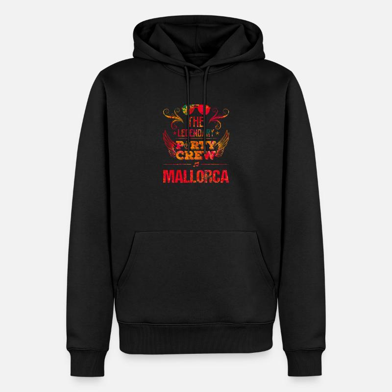 mallorca party crew - Männer Premium Bio Hoodie - Schwarz