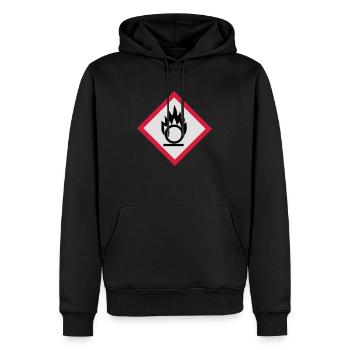 brandfoerdernd - Männer Premium Bio Hoodie - Schwarz - Vorne - Nico (187cm)