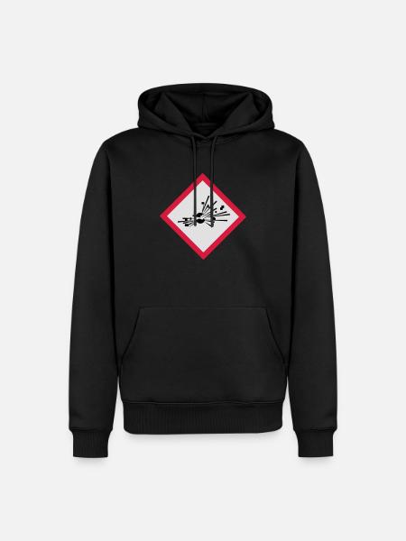 explosionsgefaehrlich - Männer Premium Bio Hoodie - Schwarz