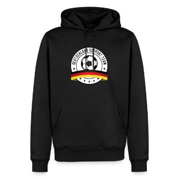 deutschland support fußball - Männer Premium Bio Hoodie - Schwarz - Vorne - Nico (187cm)