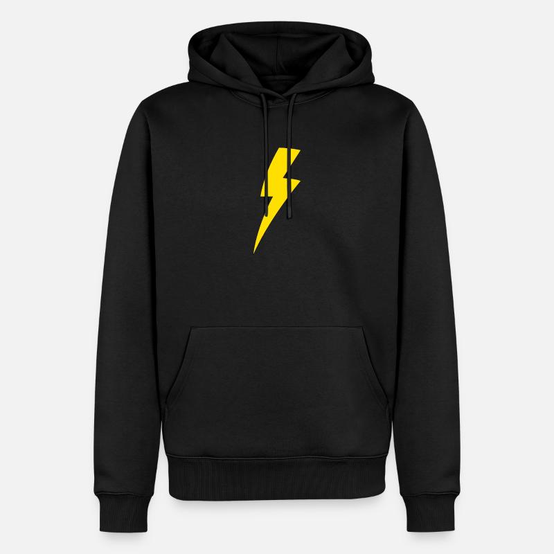 Éclair - Sweat à capuche Premium bio Homme - noir