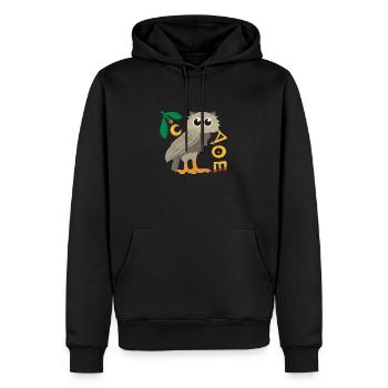 Griechische Mythologie Eule von Athena Geschenk - Männer Premium Bio Hoodie - Schwarz - Vorne - Nico (187cm)