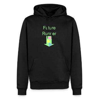 Futur coureur - Sweat à capuche Premium bio Homme - noir - Devant - Nico (187cm)