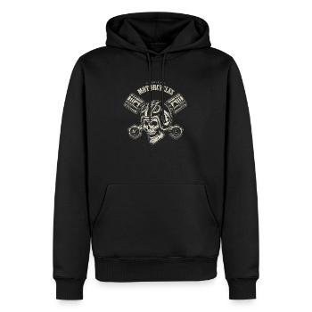 American Motorcycles Cooles Biker Shirt HD - Männer Premium Bio Hoodie - Schwarz - Vorne - Nico (187cm)