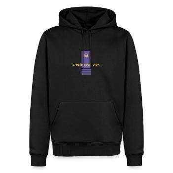 logo transparent - Sweat à capuche Premium bio Homme - noir - Devant - Nico (187cm)