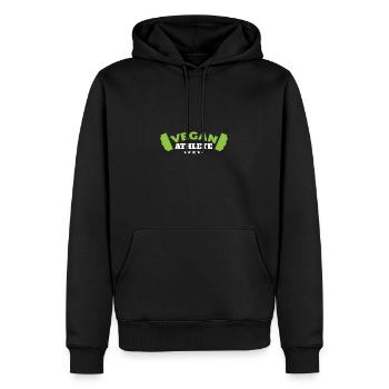 Vegan Athlete Funny Gym Geschenkidee - Männer Premium Bio Hoodie - Schwarz - Vorne - Nico (187cm)