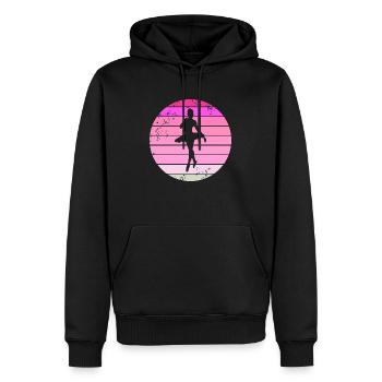 Ballett Ballerina in Retro Pink Tänzerin - Männer Premium Bio Hoodie - Schwarz - Vorne - Nico (187cm)