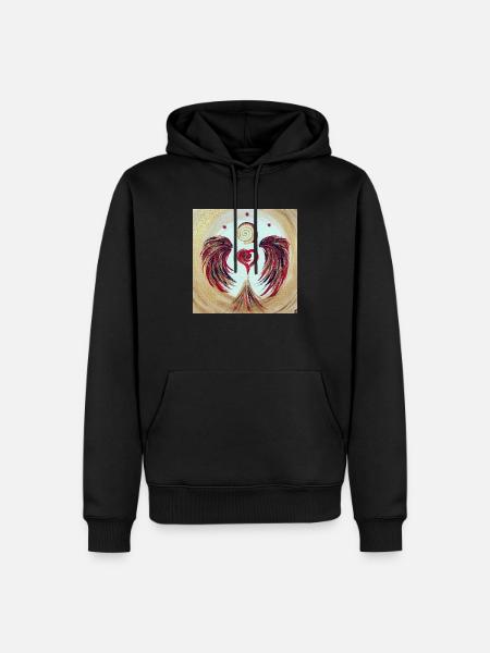 Heart Gel of Happiness - Men’s Premium Organic Hoodie - black