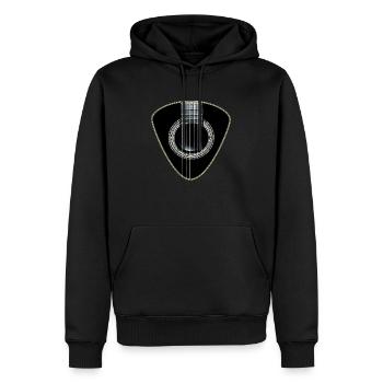 Plektrum 6Saiten Akustische Gitarre Grafik - Männer Premium Bio Hoodie - Schwarz - Vorne - Nico (187cm)