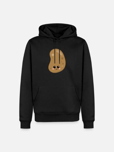 potato - Men’s Premium Organic Hoodie - black