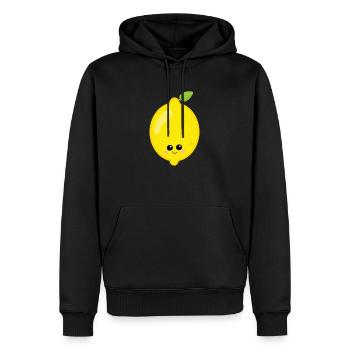 citron - Sweat à capuche Premium bio Homme - noir - Devant - Nico (187cm)