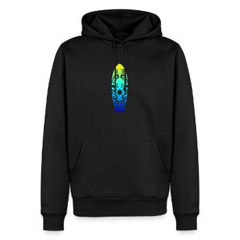 Maori Surfboard Sonne Wellen Tribal Tattoo Gift - Männer Premium Bio Hoodie - Schwarz - Vorne - Nico (187cm)