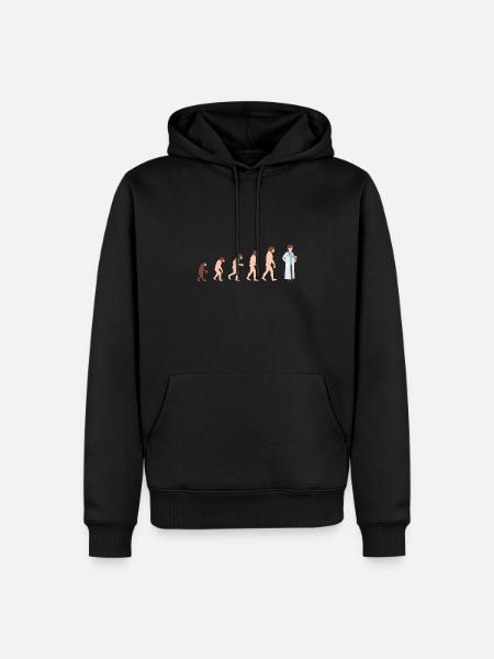 Docteur évolution Docteur Idée cadeau drôle - Sweat à capuche Premium bio Homme - noir