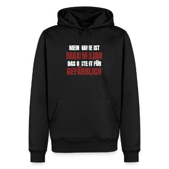 Lustig-Mein Name ist Maximilian - Männer Premium Bio Hoodie - Schwarz - Vorne - Nico (187cm)