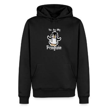 You Are My Penguin Süßer Pinguin Geschenkidee - Männer Premium Bio Hoodie - Schwarz - Vorne - Nico (187cm)