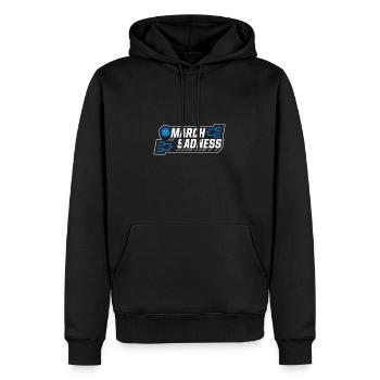 März Traurigkeit - Männer Premium Bio Hoodie - Schwarz - Vorne - Nico (187cm)