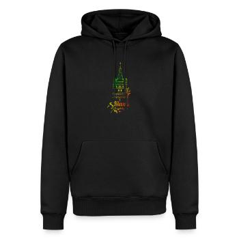 Schwanenburg Turm Kleve 47533 - poisen - Männer Premium Bio Hoodie - Schwarz - Vorne - Nico (187cm)
