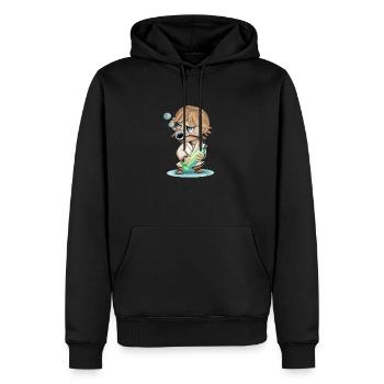 Tauch Dive Boy - Scuba Dive Boy - Männer Premium Bio Hoodie - Schwarz - Vorne - Nico (187cm)