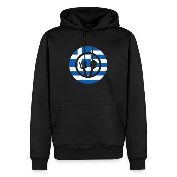 Griechische Küche - Männer Premium Bio Hoodie - Schwarz - Vorne - Nico (187cm)