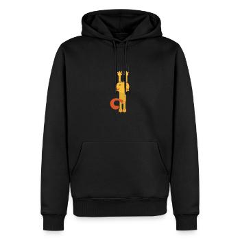 Idée de cadeau de Kitty Funny Cat - Sweat à capuche Premium bio Homme - noir - Devant - Nico (187cm)